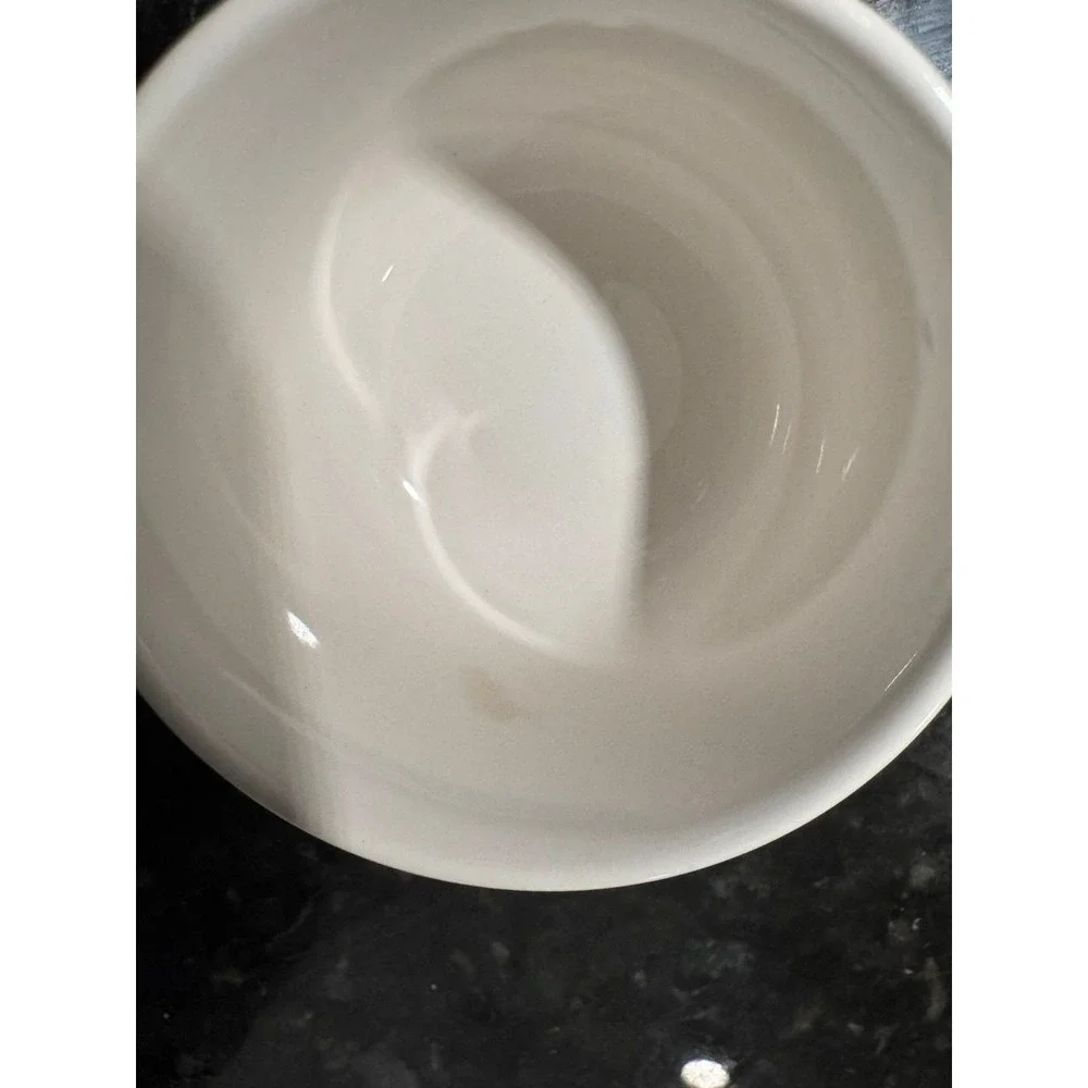 Ceramic Tea Set White Black Asian Calligraphy 